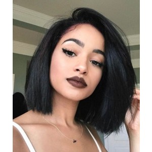 Sunny Queen Lace Front Human Hair Short Bob Wigs For Black Women Wigs With Baby Hair Nature Color