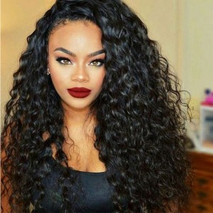 250% Density Lace Front Human Hair Wigs Brazilian Deep Wave Pre Plucked Full Lace Wigs For Black Women