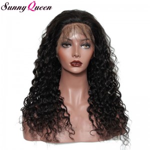 180% Density Pre Plucked 360 Lace Wigs Brazilian Deep Wave Lace Front Human Hair Wigs Natural Hairline 