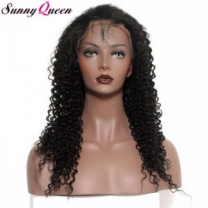 360 Circular Lace Wigs 180% Density Full Lace Wigs Kinky Curly Natural Hairline Human Hair Wigs