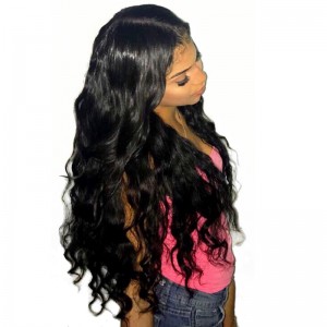 360 Lace Frontal Wigs 150% Density Brazilian Loose Wave Full Lace Front Human Hair Wigs Natural Hairline