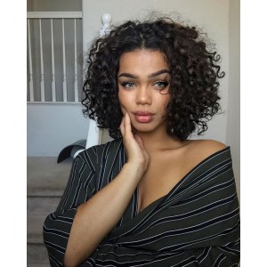 Sunny Queen Short Bob Lace Front Human Hair Wigs Brazilian Natural Black With Baby Hair