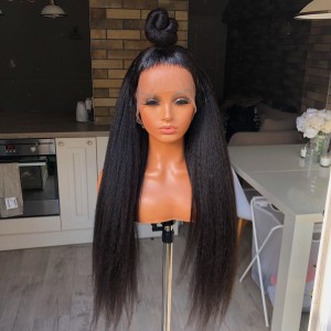 Sunny Queen Brazilian Kinky Straight Human Hair Wigs 250% Density Lace Front Human Hair Wigs Pre Plucked Hairline Remy Hair Sunny Queen