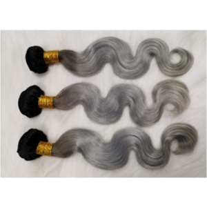 Sunny Queen Clearance High Quality 1B/Grey Body Wave Brazilian Virgin Human Hair Weave 3pcs Bundles