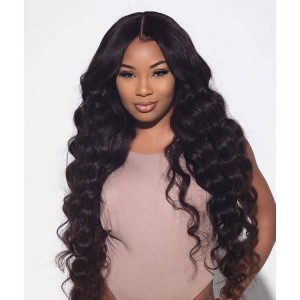 Sunny Queen 360 Lace Frontal Wigs Malaysian Loose Wave 180% Density Lace Front Human Hair Wigs For Black Women