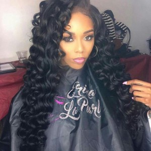 Sunny Queen Pre-Plucked Natural Hair Line Deep Wave Lace Front Wigs 150% Density Wigs No shedding 