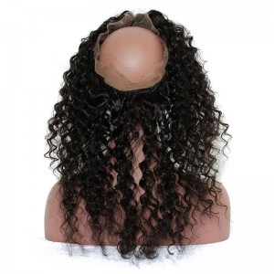 Sunny Queen 360 Lace Frontal Wigs Deep Wave Natural Hairline Brazilian Virgin Hair 360 Lace Band Closure