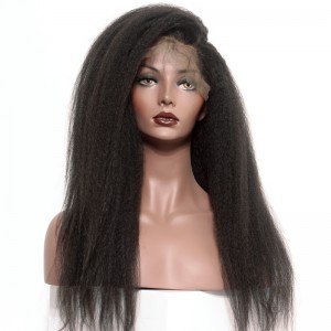 250% High Density Kinky Straight Wig Full Lace Human Hair Wigs For Black Women Comingbuy Lace Wig