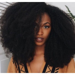 Natural Color Brazilian Virgin Human Hair Afro Kinky Curly Hair Weave 3 Bundles