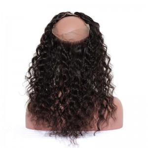 360 Lace Virgin Hair Brazilian Loose Wave 360 Lace Frontal Closure With Baby Hair Bleached Knots