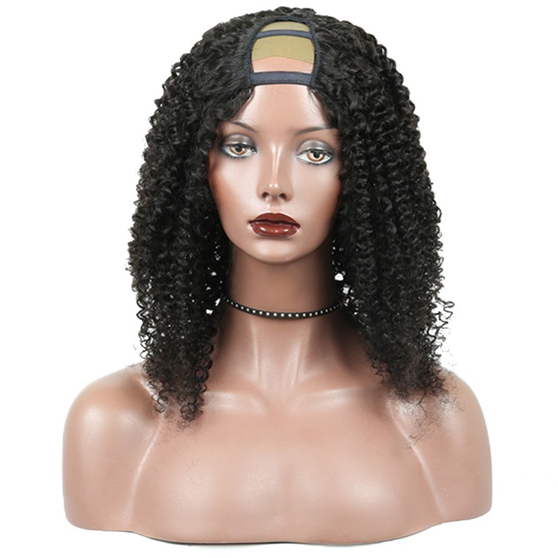 U Part Human Hair Wigs Brazilian Kinky Curly U Part Wig For Women Natural Black Curly Wig 130 U Part Human Hair Wigs Brazilian Kinky Curly U Part Wig For Women Natural Black Curly Wig 130