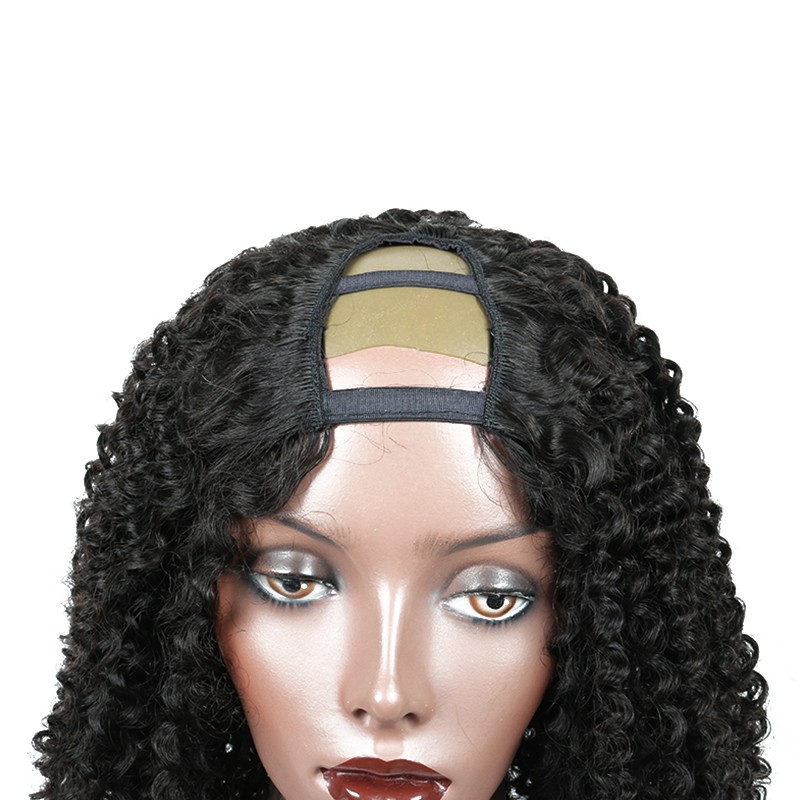 U Part Human Hair Wigs Brazilian Kinky Curly U Part Wig For Women Natural Black Curly Wig 130 U Part Human Hair Wigs Brazilian Kinky Curly U Part Wig For Women Natural Black Curly Wig 130