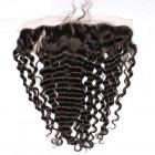 Sunny Queen Natural Color Deep Wave Indian Remy Hair Lace Frontal Closure 13x4inches