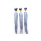 Sunny Queen Color Platinum Grey Brazilian Virgin Hair Silky Straight Hair Weave 3 Buddles
