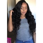 Sunny Queen Natural Color Loose Wave Indian Remy Human Hair Wigs Silk Top Lace Wigs