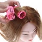 Sunny queen 12 Pcs/Set Pink Plastic DIY Hair Styling Roller Curlers Clips Large Grip Styling Roller Curlers Hairdressing Tools Styling Home