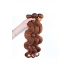 Sunny Queen Color #30 Medium Brown Brazilian Virgin Hair Body Wave Hair Weave 3 Buddles
