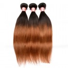 Sunny Queen Silk Straight 1B/30 Ombre Color Brazilian Virgin Human Hair Weave 4 Bundles