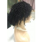 Sunny Queen Color #1 Kinky Curly Lace Front Wig Brazilain Virgin Hair 