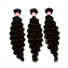 Sunny Queen Natural Color Deep Wave Brazilian Virgin Human Hair Weave 3pcs Bundles