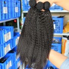 Sunny Queen Natural Color Kinky Straight Malaysian Virgin Human Hair Weave 4 Bundles