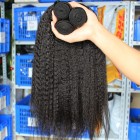 Sunny Queen Kinky Straight Natural Color Brazilian Virgin Human Hair Weave 4 Bundles
