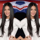 Sunny Queen Nicole Scherzinger Celebrity Lace Wig Natural Color Silk Straight Lace Wigs