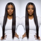 Sunny Queen Pre-Plucked Natural Hair Line Lace Front Ponytail Wigs Brazilian Wigs 150% Density Wigs Silk Straight