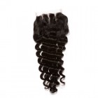 Sunny Queen Mongolian Virgin Hair Deep Wave Free Part Lace Closure 4x4inches Natural Color