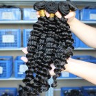 Sunny Queen Indian Virgin Human Hair Extensions Deep Wave Human Hair 4 Bundles Natural Color