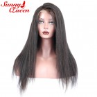 Sunny Queen Full End Italian Yaki Straight Lace Front Human Hair Wigs For Black Women Pre Plucked Bleached Knots Remy Hair Sunny Queen