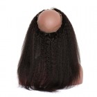 Sunny Queen 360 Lace Fronal Band Brazilian Virgin Hair Kinky Straight Natural Hairline 22.5*4*2