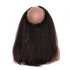 Sunny Queen 360 Lace Fronal Band with Cap Brazilian Virgin Hair Kinky Straight Natural Hairline 22.5*4*2