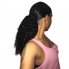 Sunny Queen Kinky Curly Ponytail For Women Brazilian 3B 3C Natural Black Clip In Ponytails Human Hair Extensions 