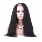 Sunny Queen Brazilian Virgin Hair Kinky Straight U Part Full Lace Human Hair Wigs Natural Color