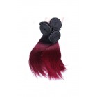 Sunny Queen Ombre Hair Weave Color 1b/#99j Straight Virgin Human Hair 3 Bundles