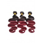 Sunny Queen Ombre Hair Weave Color 1b/#99j Body Wave Virgin Human Hair 3 Bundles