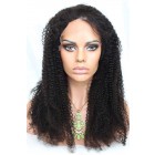 Sunny Queen Natural Color Indian Remy Human Hair Wigs Afro Kinky Curly Silk Top Lace Wigs