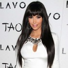 Sunny Queen Kim Kardashian Brazilian Virgin Hair Straight Lace Front Human Hair Wigs With Bangs