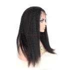 Sunny Queen Natural Color Indian Remy Human Hair Wigs Kinky Straight Silk Top Lace Wigs