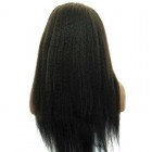 Sunny Queen Kinky Straight Lace Front Human Hair Wigs Mongolian Virgin Hair Natural Color