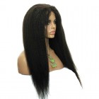 Sunny Queen Kinky Straight Full Lace Human Hair Wigs Mongolian Virgin Hair Natural Color