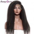 Sunny Queen 360 Lace Frontal Wigs 8A Kinky Straight Full Lace Human Hair Wigs 180% Density 360 Lace Front Wig