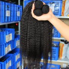 Sunny Queen  Kinky Straight Mongolian Virgin Human Hair Weaves 3 Bundles Natural Color