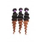 Sunny Queen Ombre Hair Weave Color 1b/#30 Loose Wave Virgin Human Hair 3 Bundles
