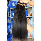 Sunny Queen Natural Color Peruvian Virgin Human Hair Weave Yaki Straight 4pcs Bundles 