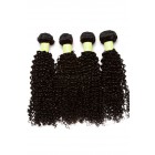 Sunny Queen Mongolian Virgin Human Hair Extensions Weave Kinky Curly 4 Bundles Natural Color
