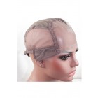 Sunny Queen Wig Caps for Making Wigs Stretch Lace Weaving Adjustable Straps Brown Color