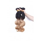 Sunny Queen Color 1b/#27 Ombre Human Hair Body Wave Hair Extensions 3 Bundles