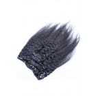 Sunny Queen Kinky Straight Mongolian Virgin Hair Clip In Human Hair Extensions Natural Color